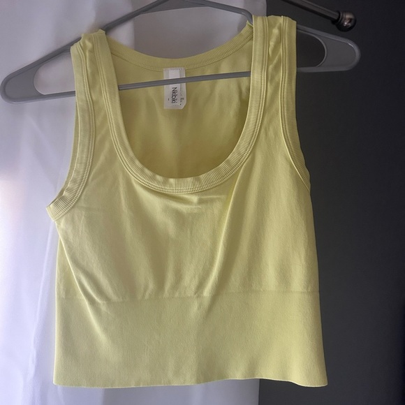 Nikibiki Light Yellow Scoop Neck Tank Top - Picture 1 of 3